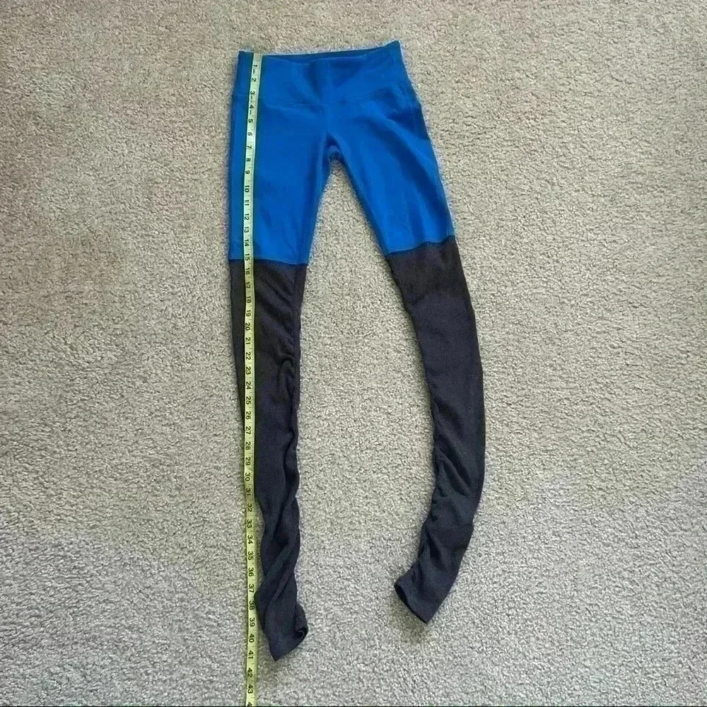 ALO YOGA Goddess Blue/Gray Active Workout Leggings Women’s Size Small